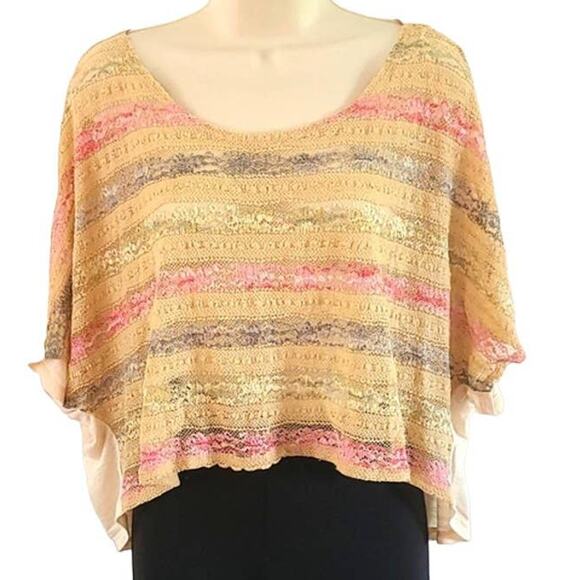 American Eagle Outfitters Women's High-Low Lace Overlay Top Size Large - Picture 7 of 8
